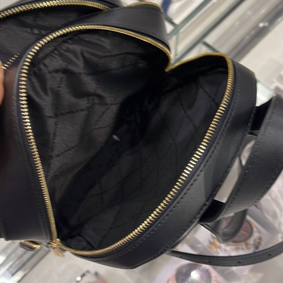 MICHAEL KORS Jaycee Medium zip pocket Pebbled Leather Backpack BLACK color - Picture 4 of 16